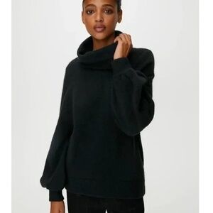 The Group Babaton Adichie Sweater Black Oversized Turtleneck Alpaca Merino Blend